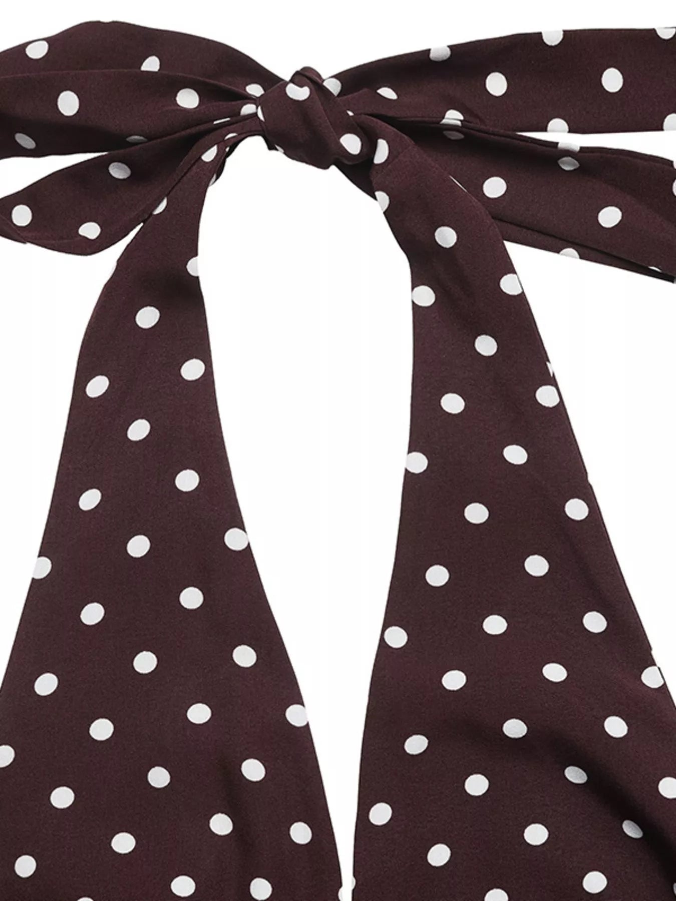 Halter Neck Polka Dot Maxi Dress-Nordavory