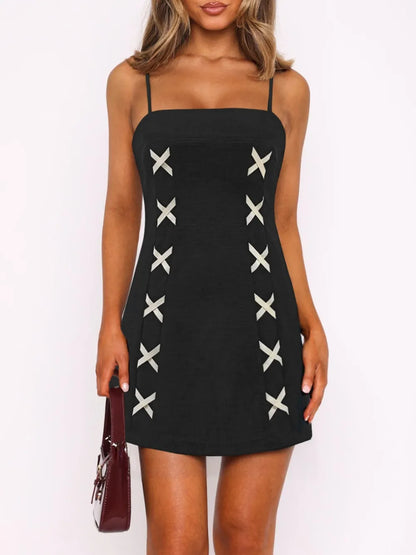 Contrast Mini Cami Dress-Nordavory