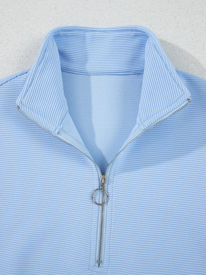 Half Zip Short Sleeve Polo and Shorts Set-Nordavory