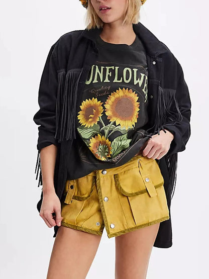 Graphic Round Neck Half Sleeve T-Shirt-Nordavory