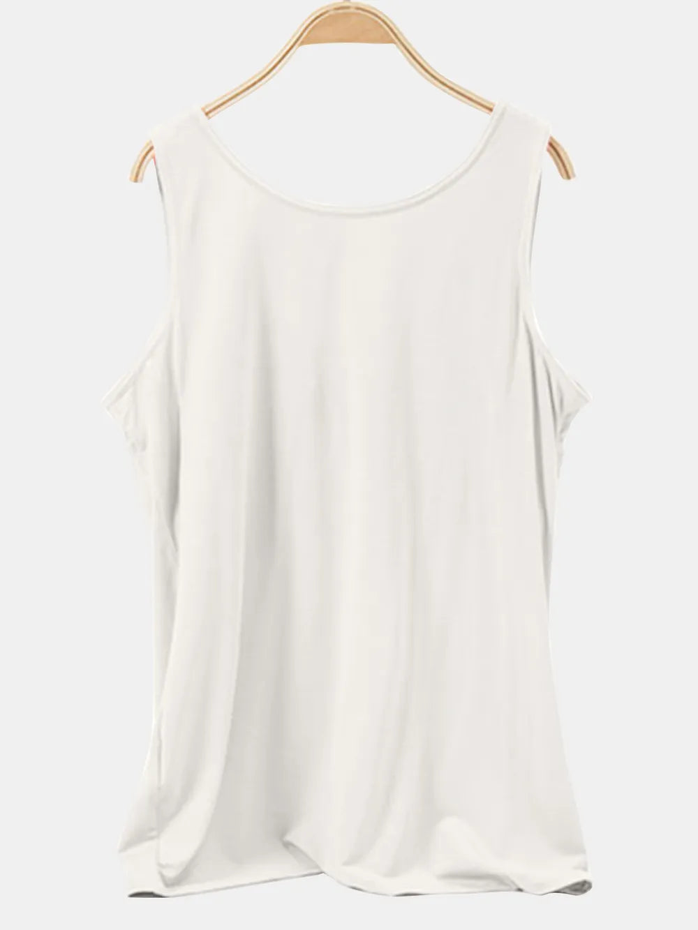 Scoop Neck Wide Strap Tank-Nordavory