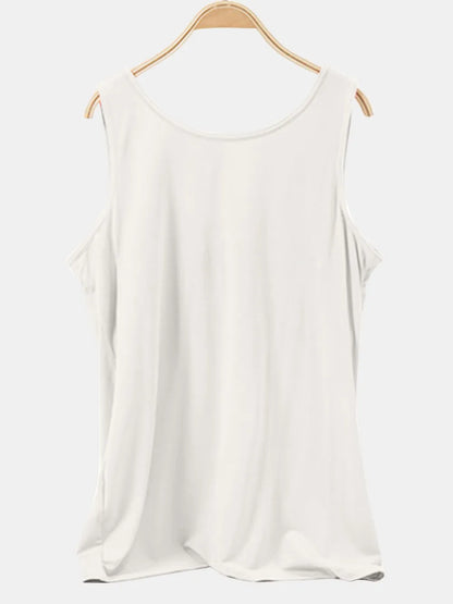 Scoop Neck Wide Strap Tank-Nordavory