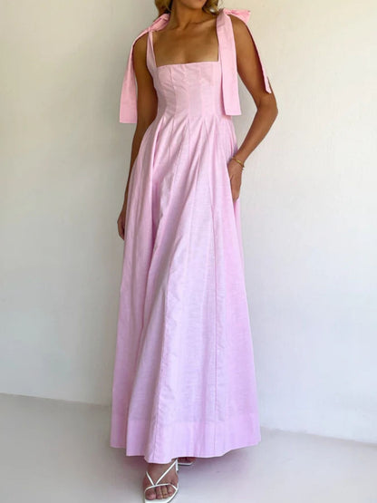 Gradient Tie Shoulder Maxi Dress-Nordavory