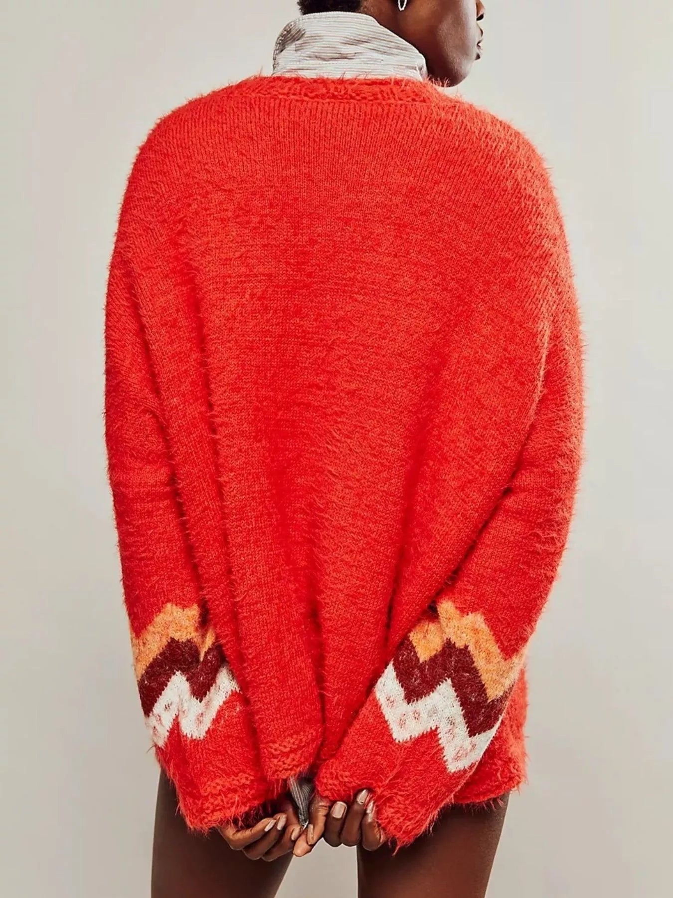Fruit Round Neck Long Sleeve Sweater-Nordavory