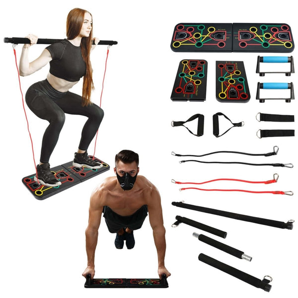 9 in 1 Push Up Rack Board System Fitness Workout Train Gym Exercise - Nordavory