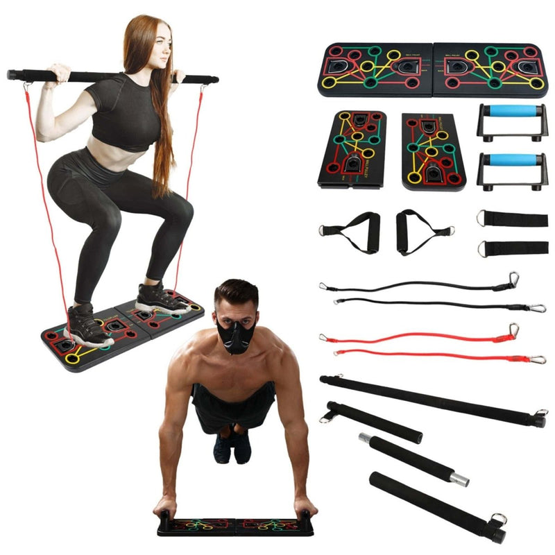 9 in 1 Push Up Rack Board System Fitness Workout Train Gym Exercise - Nordavory