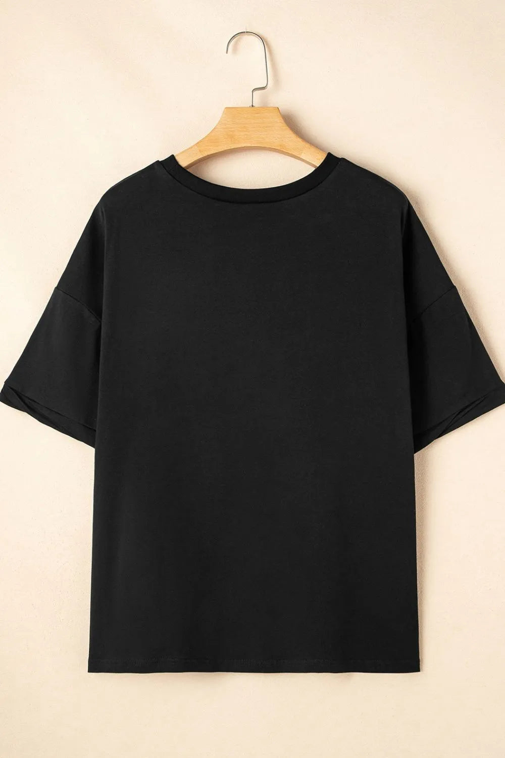 Loose Half Sleeve Hi Low Hem T Shirt-Nordavory