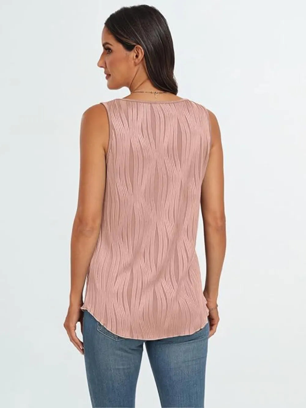 Round Neck Wide Strap Tank-Nordavory