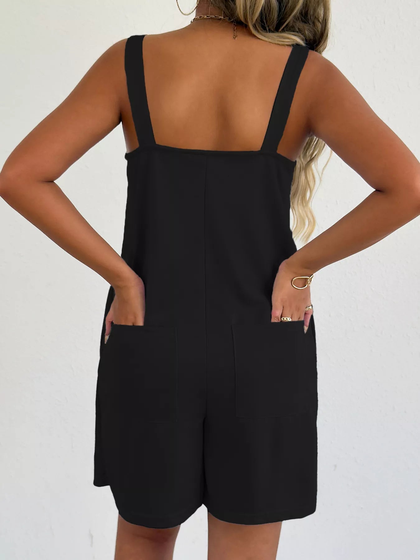 Sleeveless Casual Romper with Side Pockets-Nordavory
