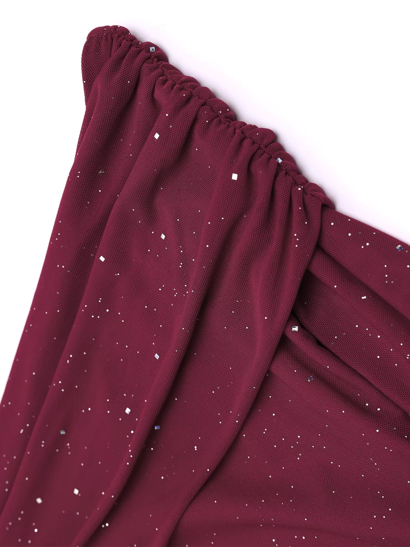Glitter Off-Shoulder Maxi Dress-Nordavory