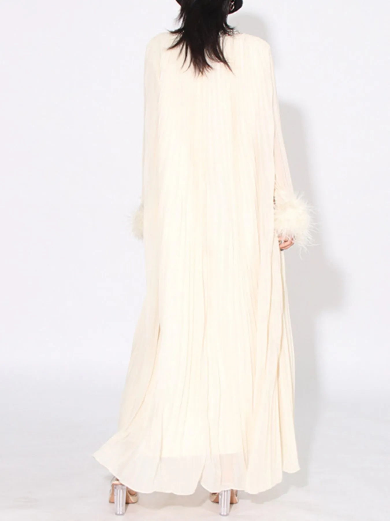 Rhinestone Long Sleeve Maxi Dress-Nordavory