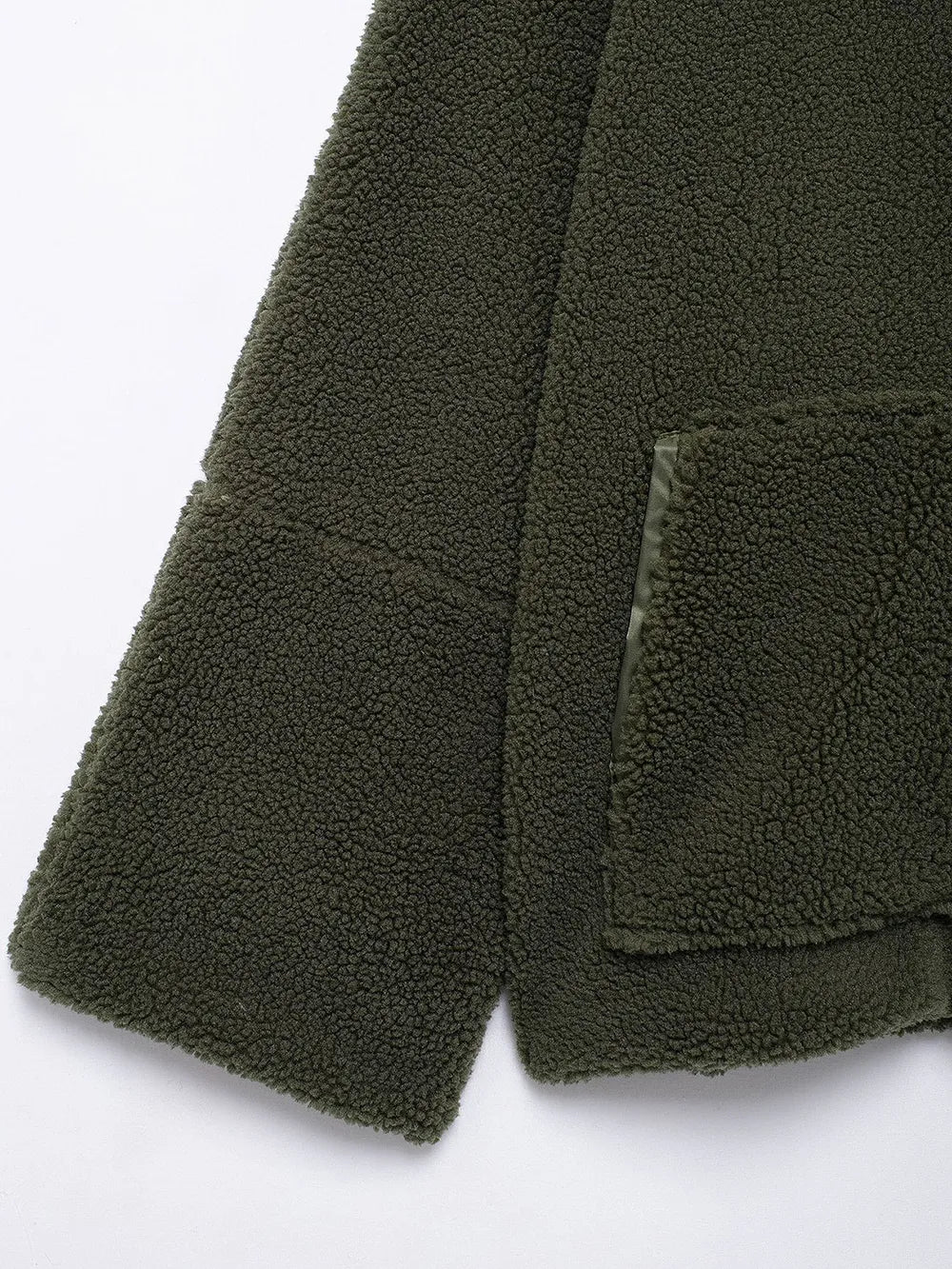 Turtleneck Zip Up Long Sleeve Plush Jacket-Nordavory