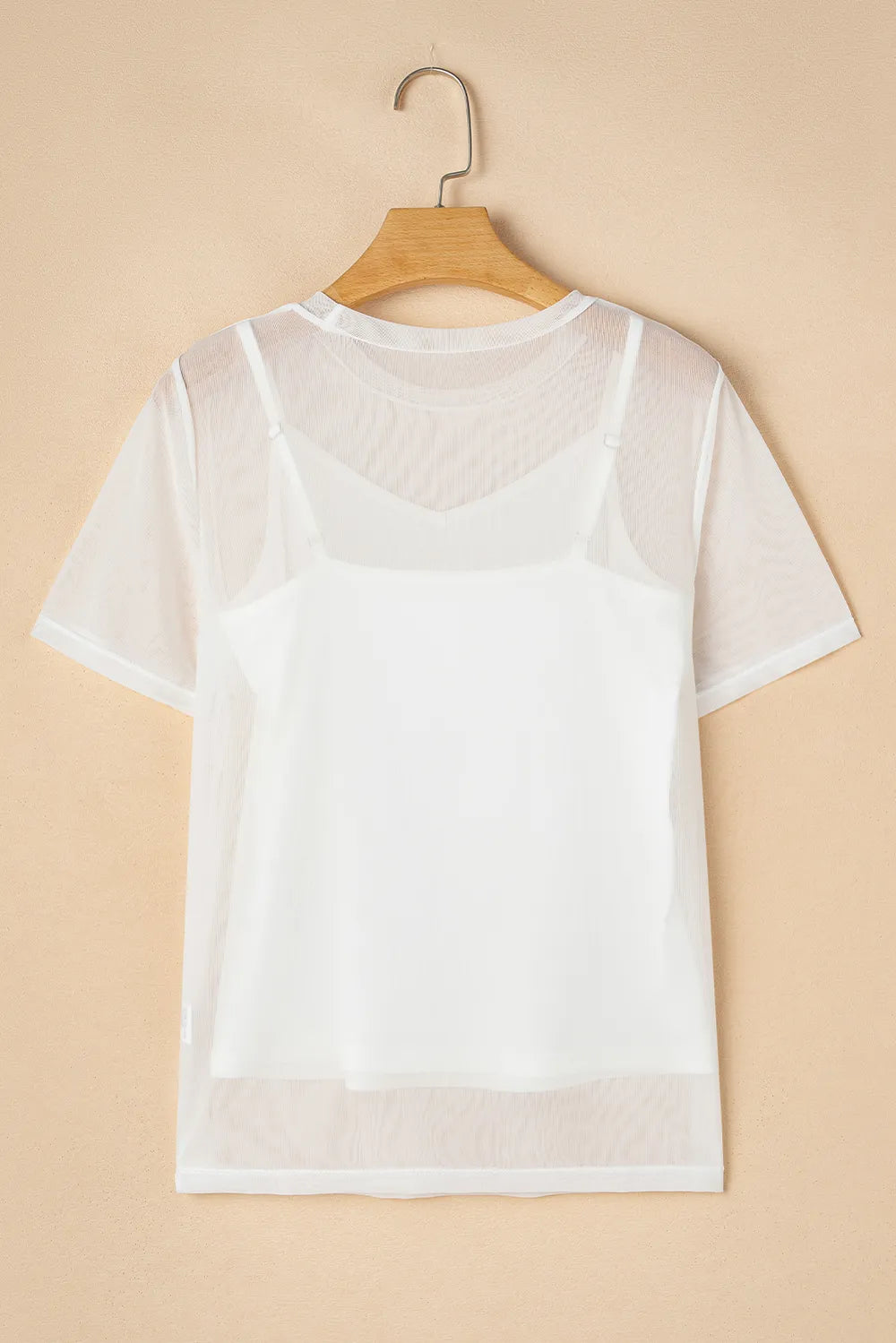 V-Neck Cami and Round Neck Short Sleeve Cover Up Set-Nordavory