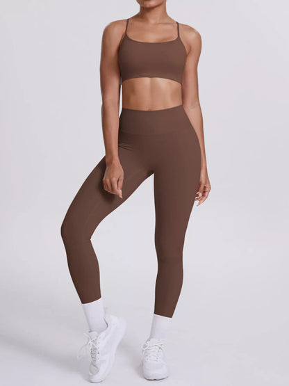 Criss-Cross Back Cami and Leggings Active Set – image 11