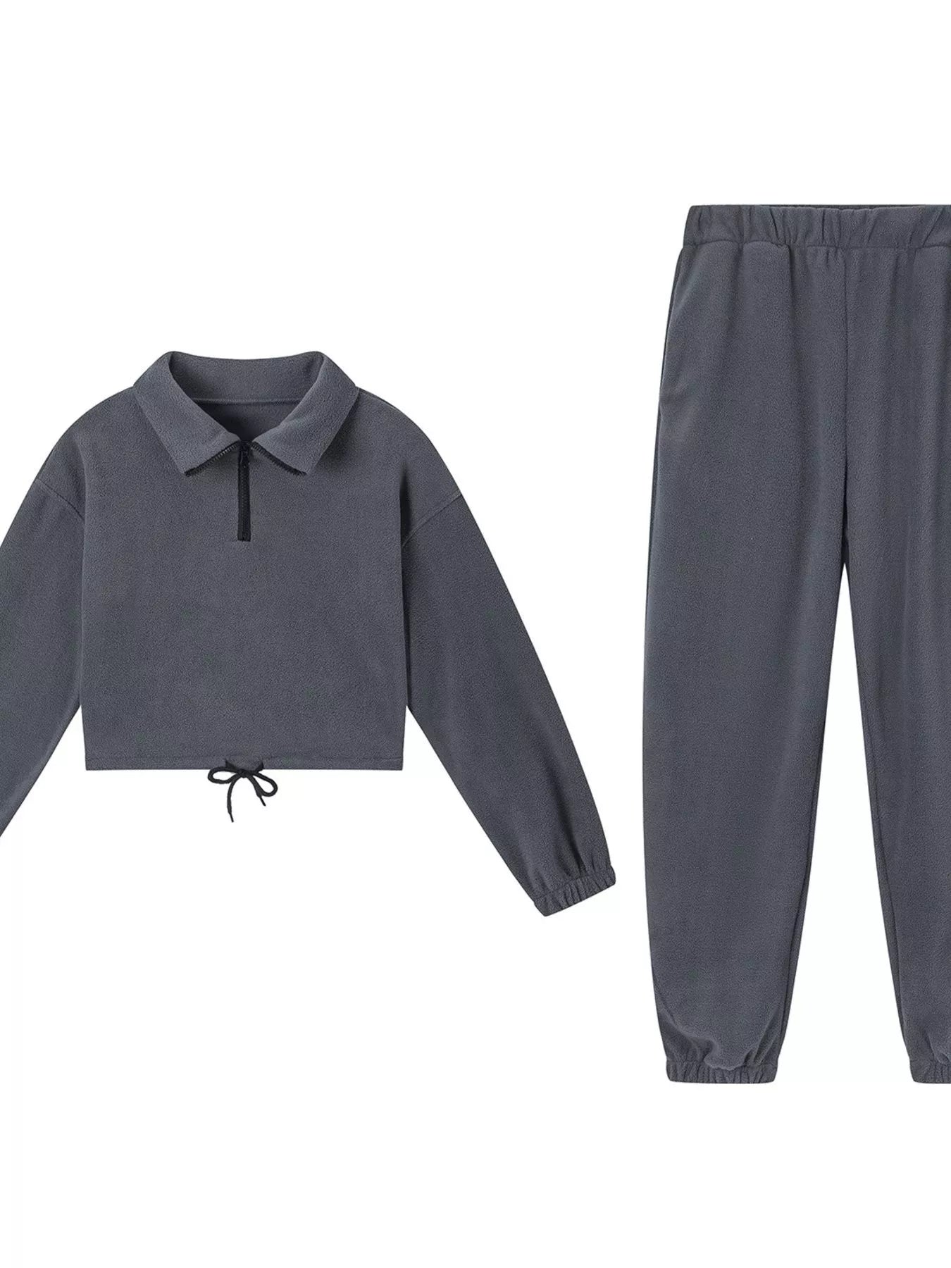 Quarter Zip Sweatshirt and Pants Set-Nordavory