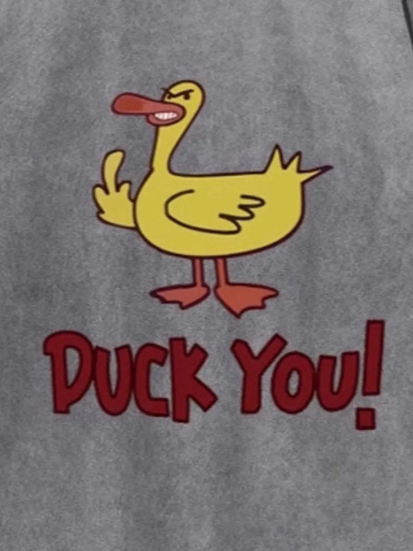 Duck Graphic Oversized Round Neck T-Shirt-Nordavory