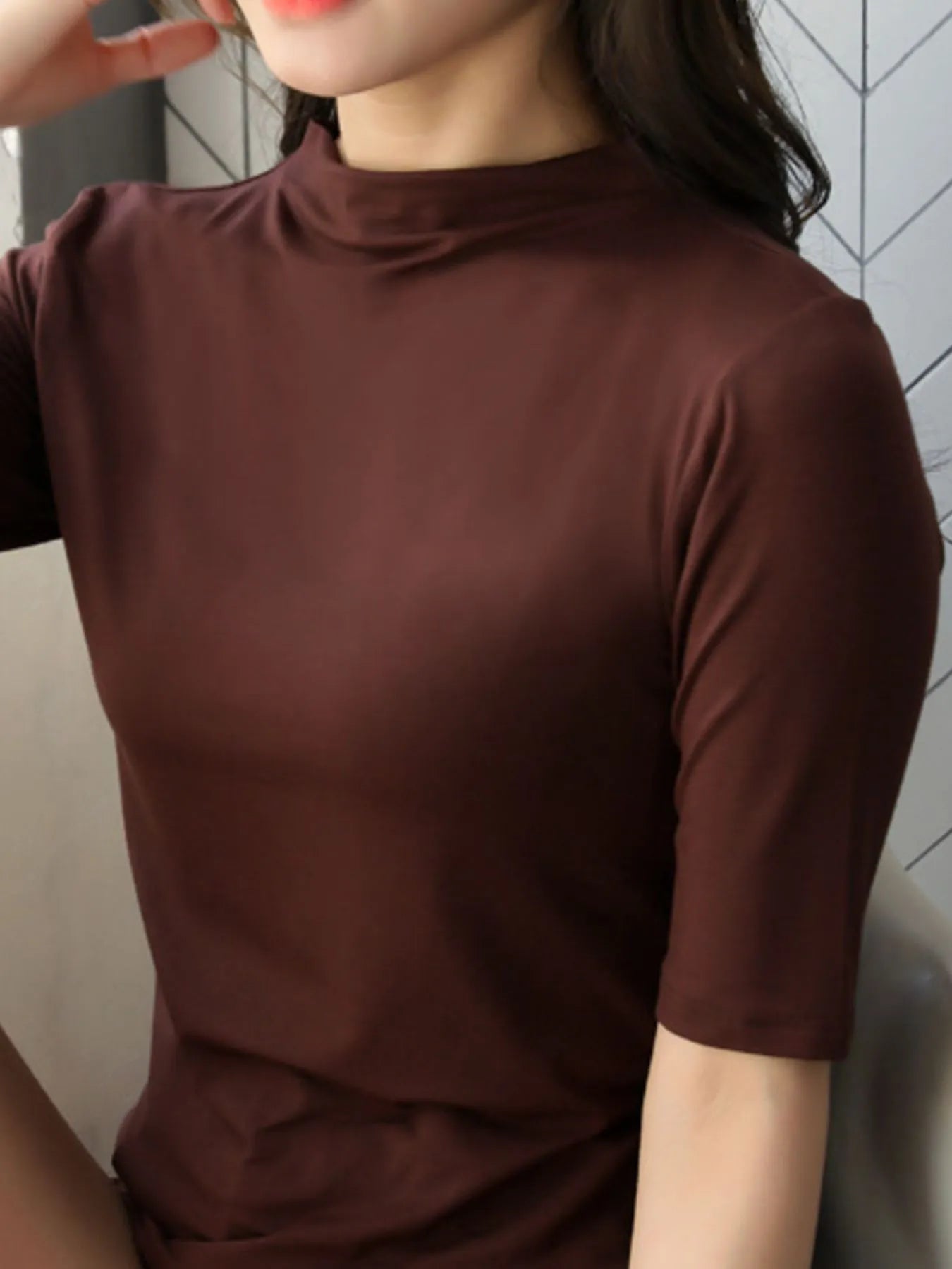 Solid Color Short Sleeve T-Shirt-Nordavory