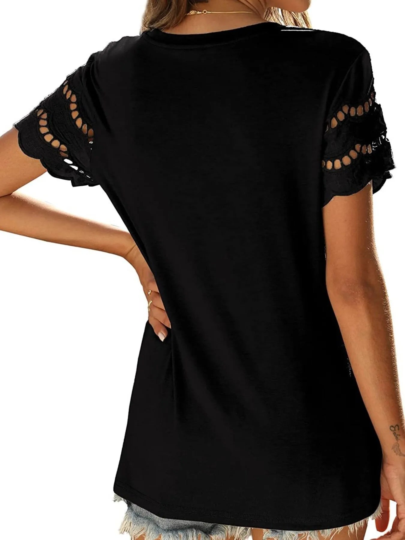 Round Neck Short Sleeve Casual T-Shirt-Nordavory