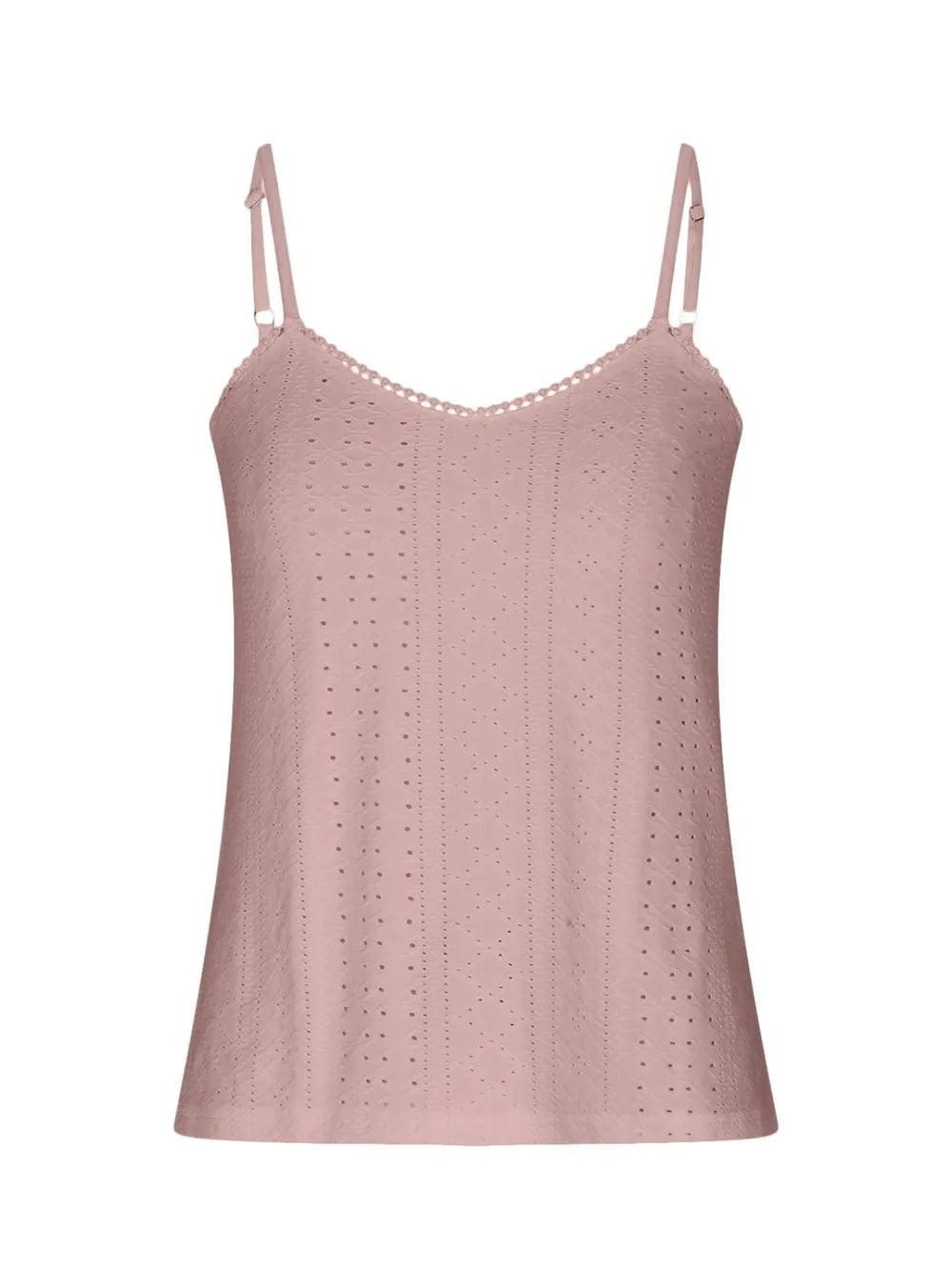 Eyelet Lace Detail V-Neck Cami-Nordavory