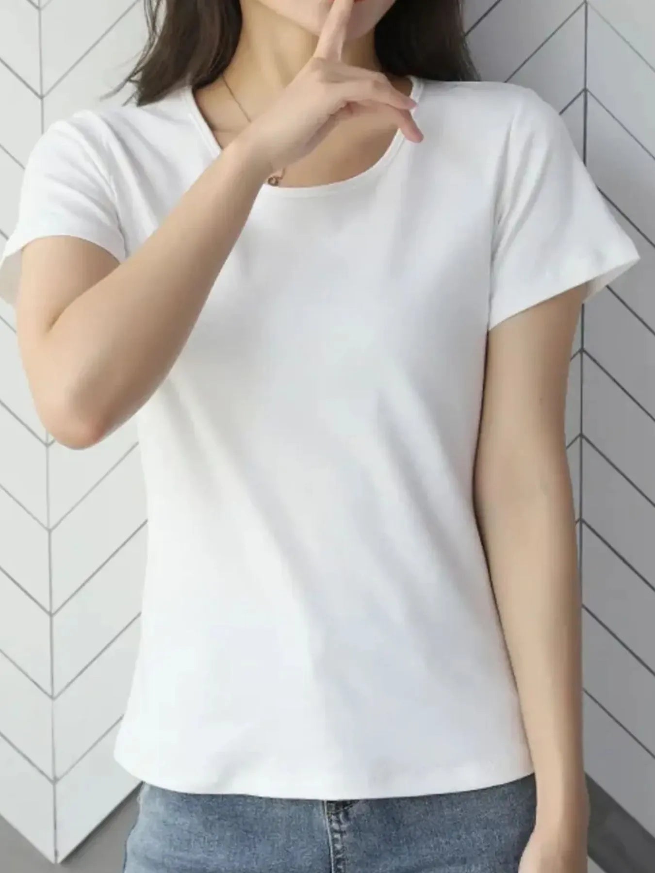 Round Neck Short Sleeve T-Shirt-Nordavory