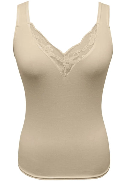 Full Size Lace Detail V-Neck Tank Plus Size-Nordavory