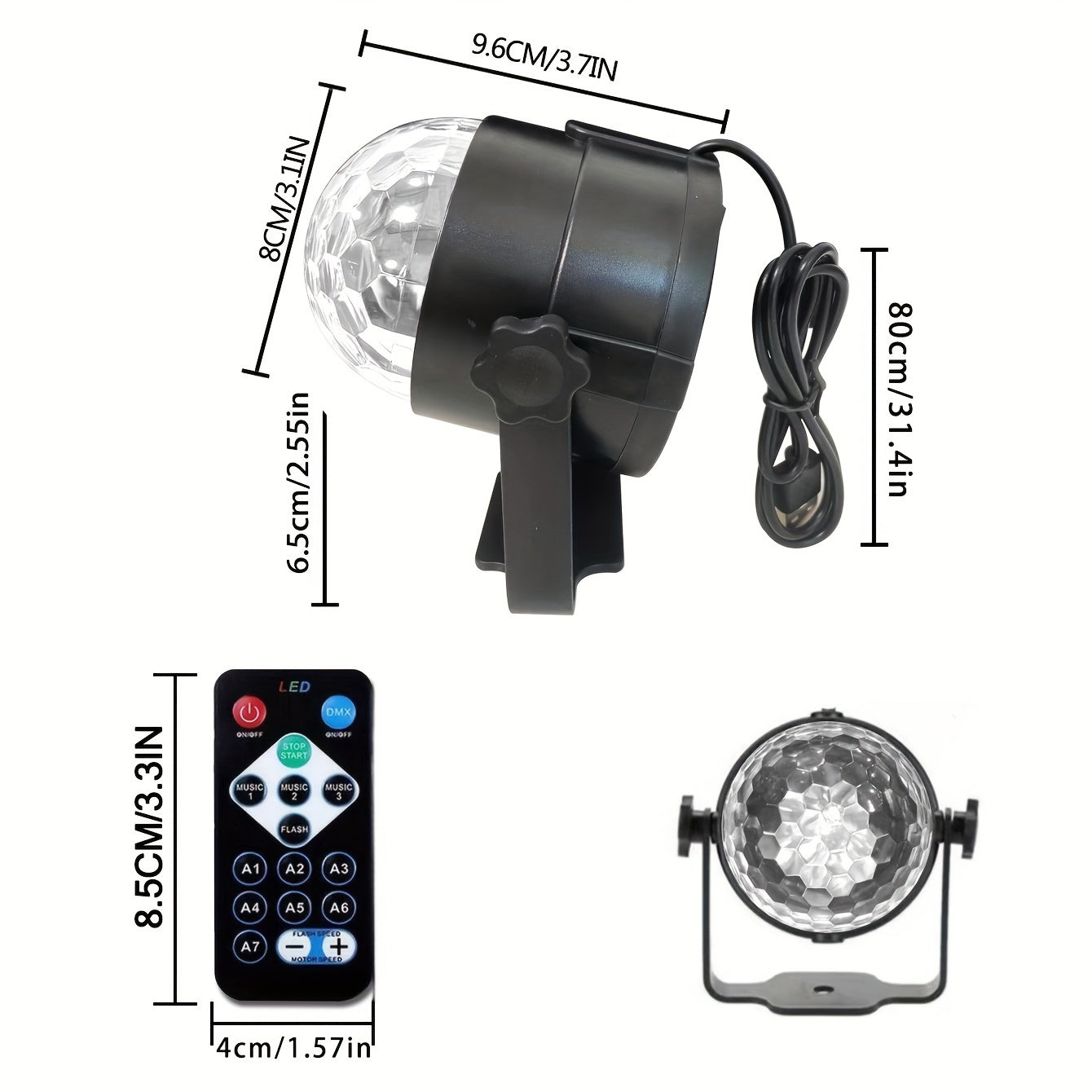VoiceControlled RGB Disco Ball with Remote