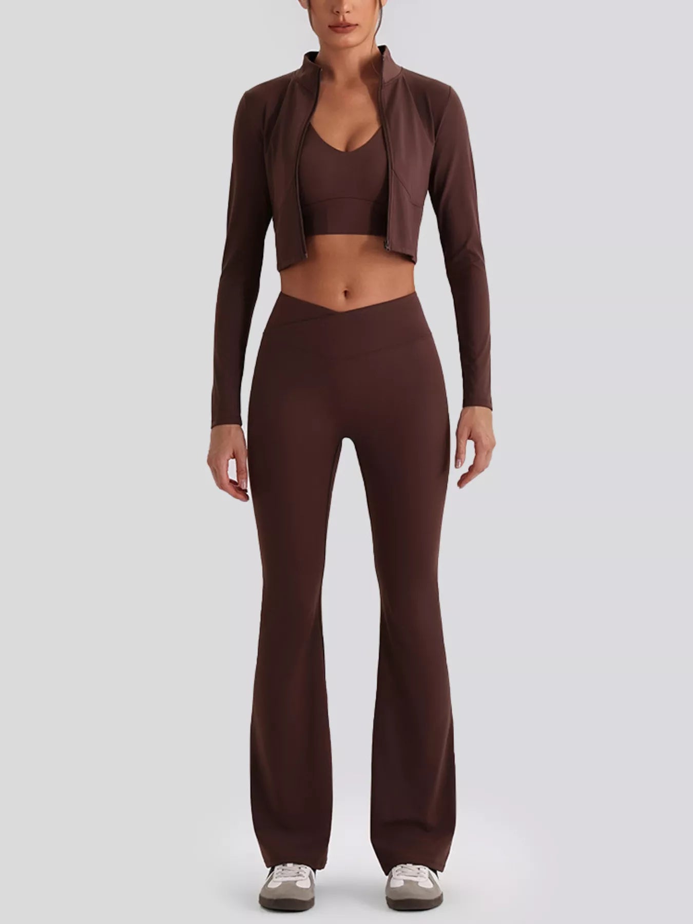 Seamless Criss-Cross V-Neck Tank and Leggings Active Set – image 24