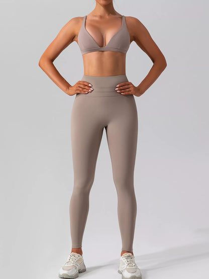 V-Neck Tank and High-Waisted Seamless Pants Active Set – image 6