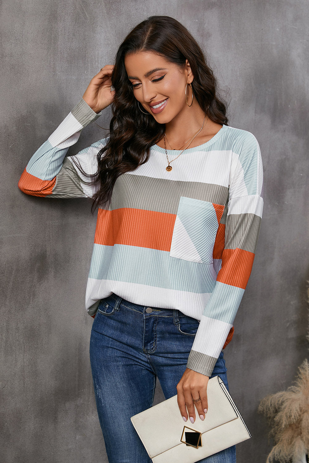 Wide Stripe Top with Pocket-Nordavory
