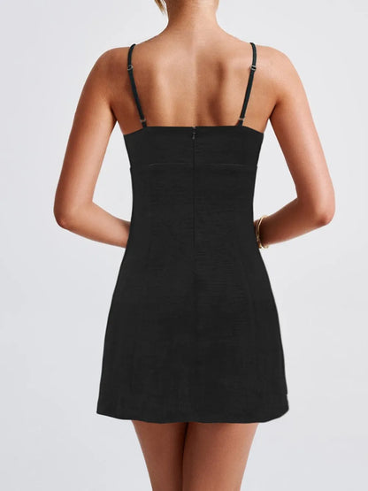 Contrast Mini Cami Dress-Nordavory