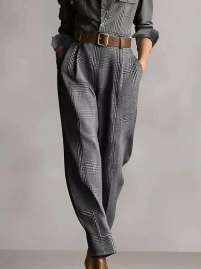 Button Front Long Sleeve Jumpsuit-Nordavory