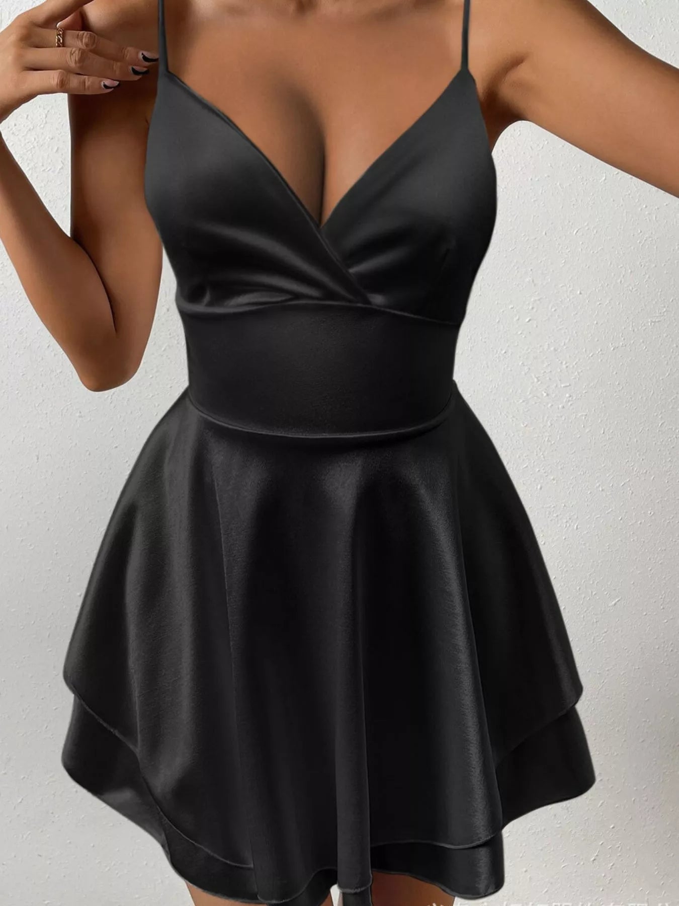 Tie Back Layered Cami Dress-Nordavory