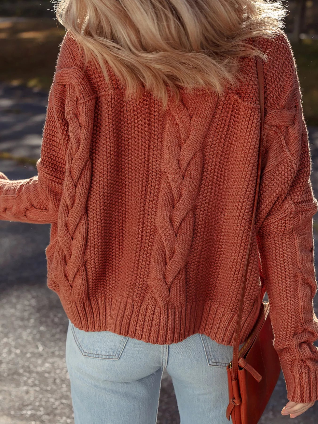 Cable-Knit Chunky Fit Slouchy Textured Sweater-Nordavory