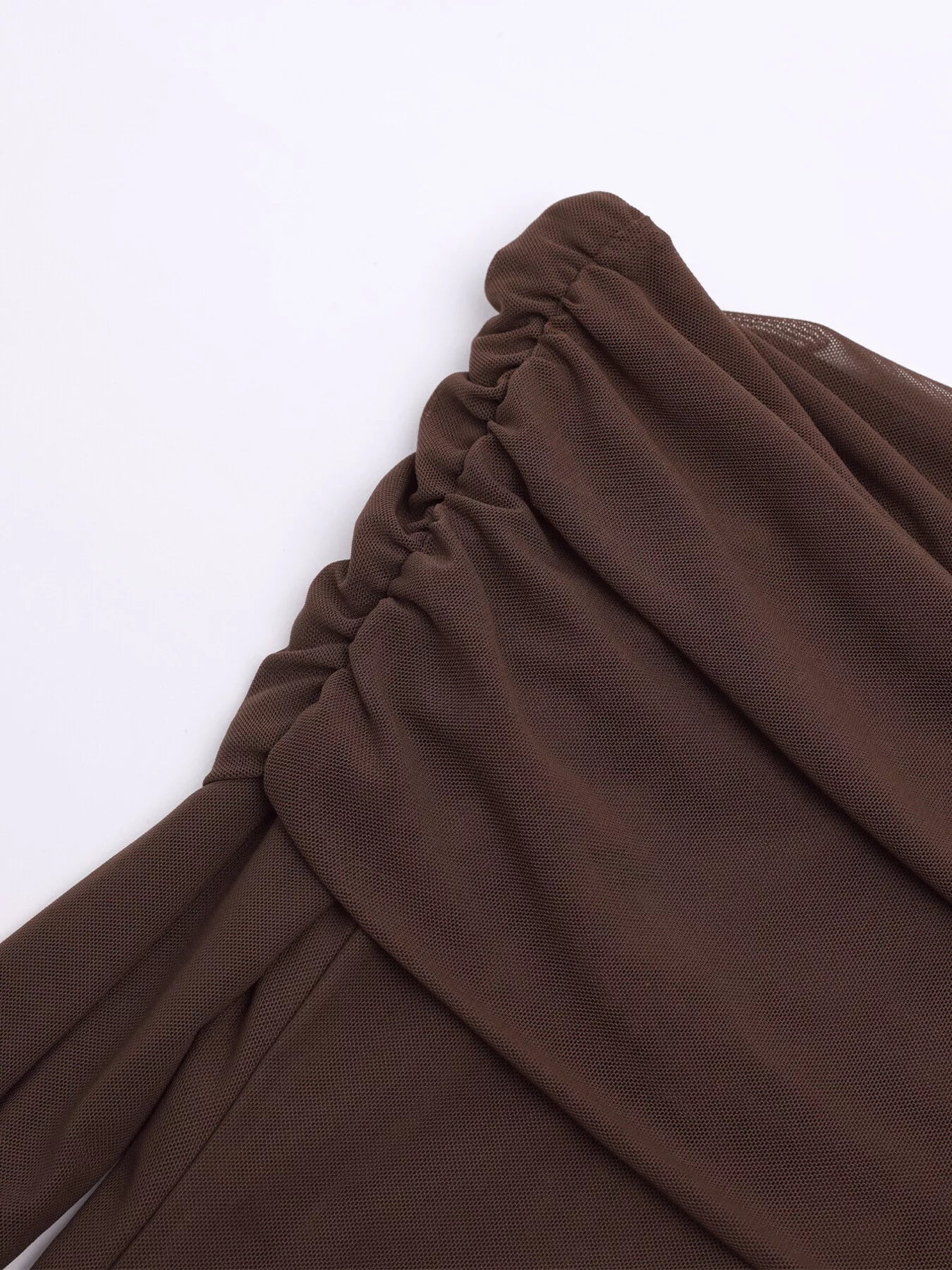 Off-Shoulder Ruched Long Sleeve Maxi Dress-Nordavory