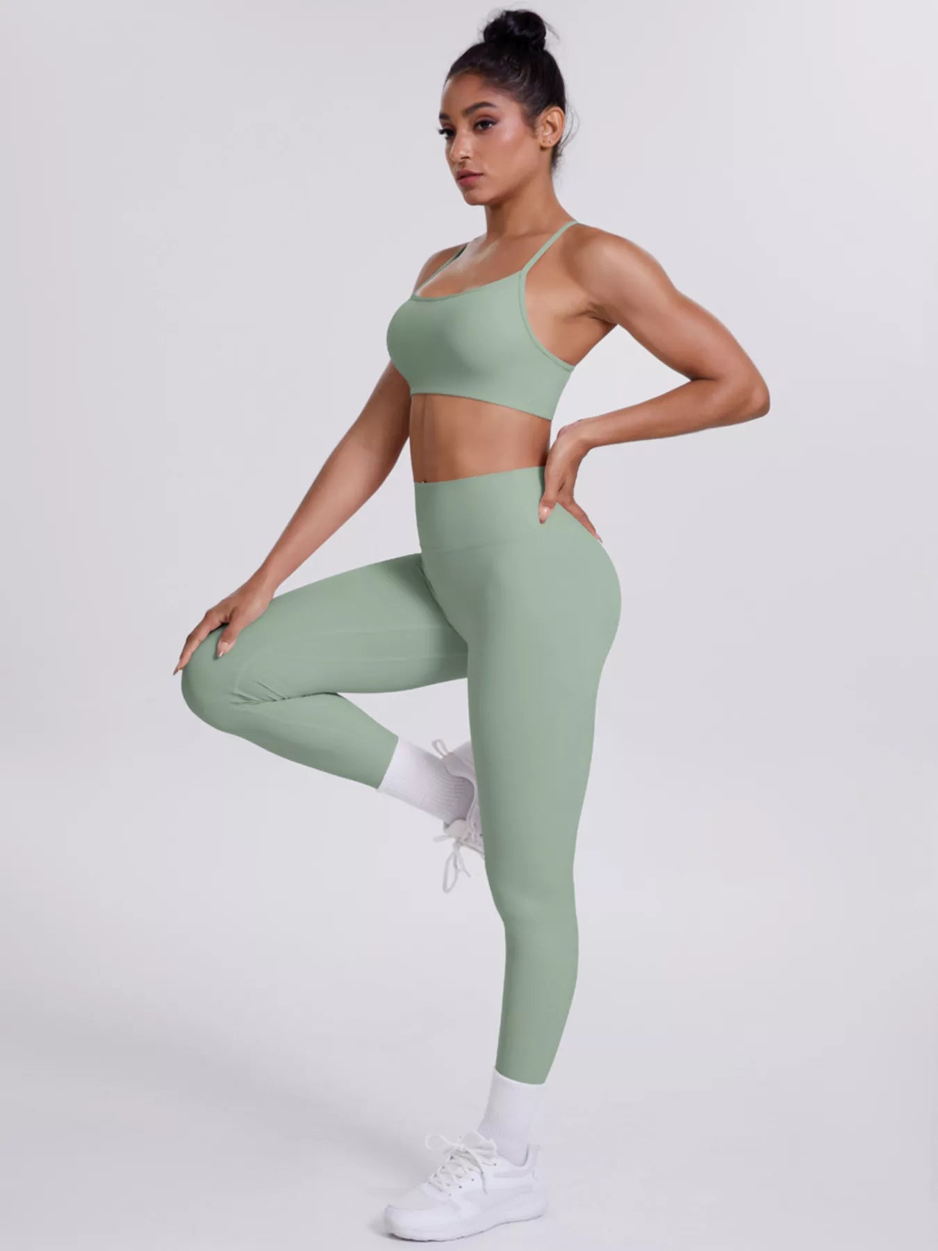 Criss-Cross Back Cami and Leggings Active Set – image 3