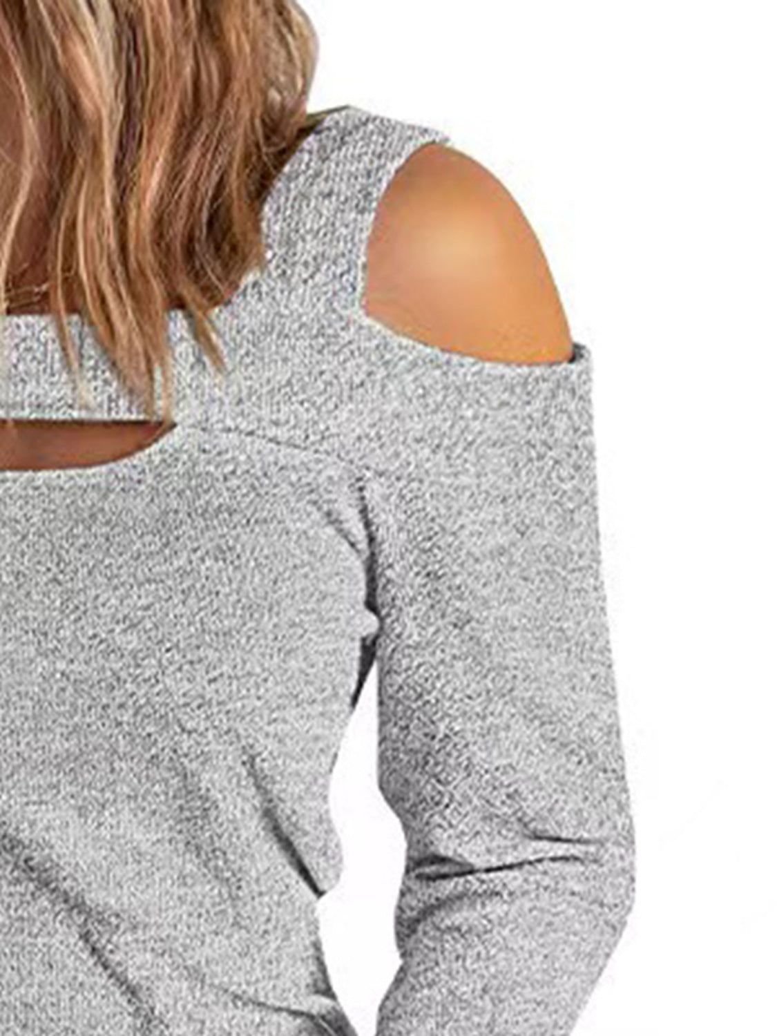 Full Size Cutout Cold Shoulder Blouse-Nordavory
