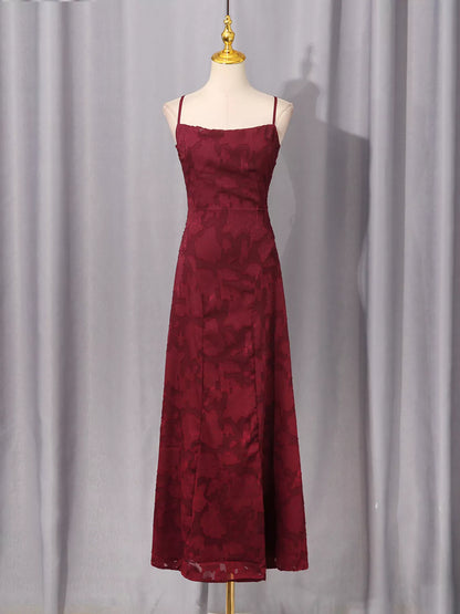 Lace Spaghetti Strap Maxi Dress-Nordavory