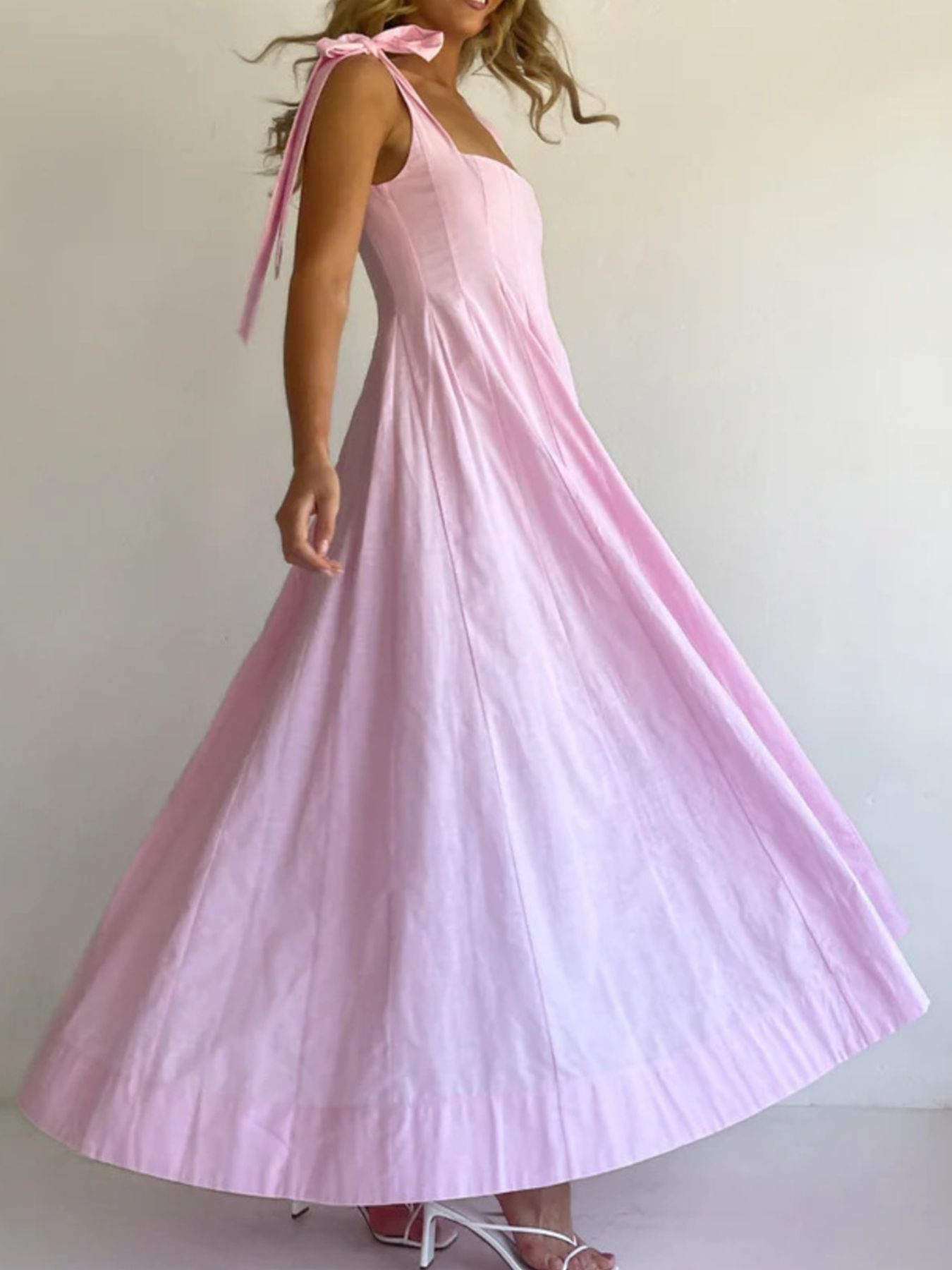 Gradient Tie Shoulder Maxi Dress-Nordavory