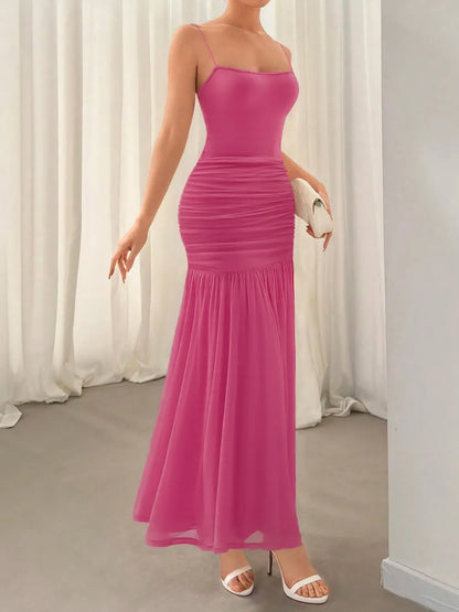 Ruched Maxi Cami Dress-Nordavory