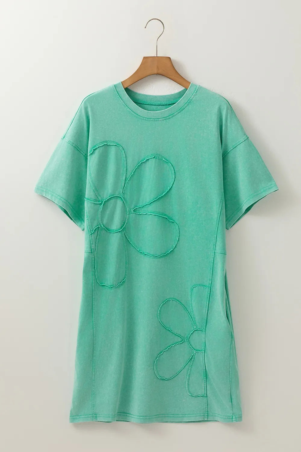 Round Neck Short Sleeve Tee Dress-Nordavory