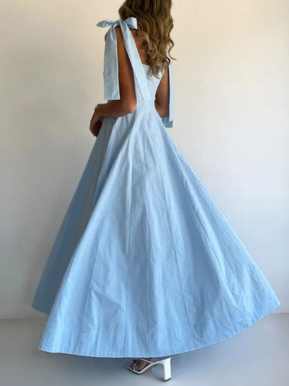 Gradient Tie Shoulder Maxi Dress-Nordavory