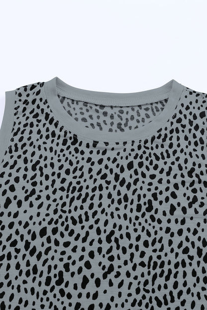 Printed Round Neck Tank-Nordavory