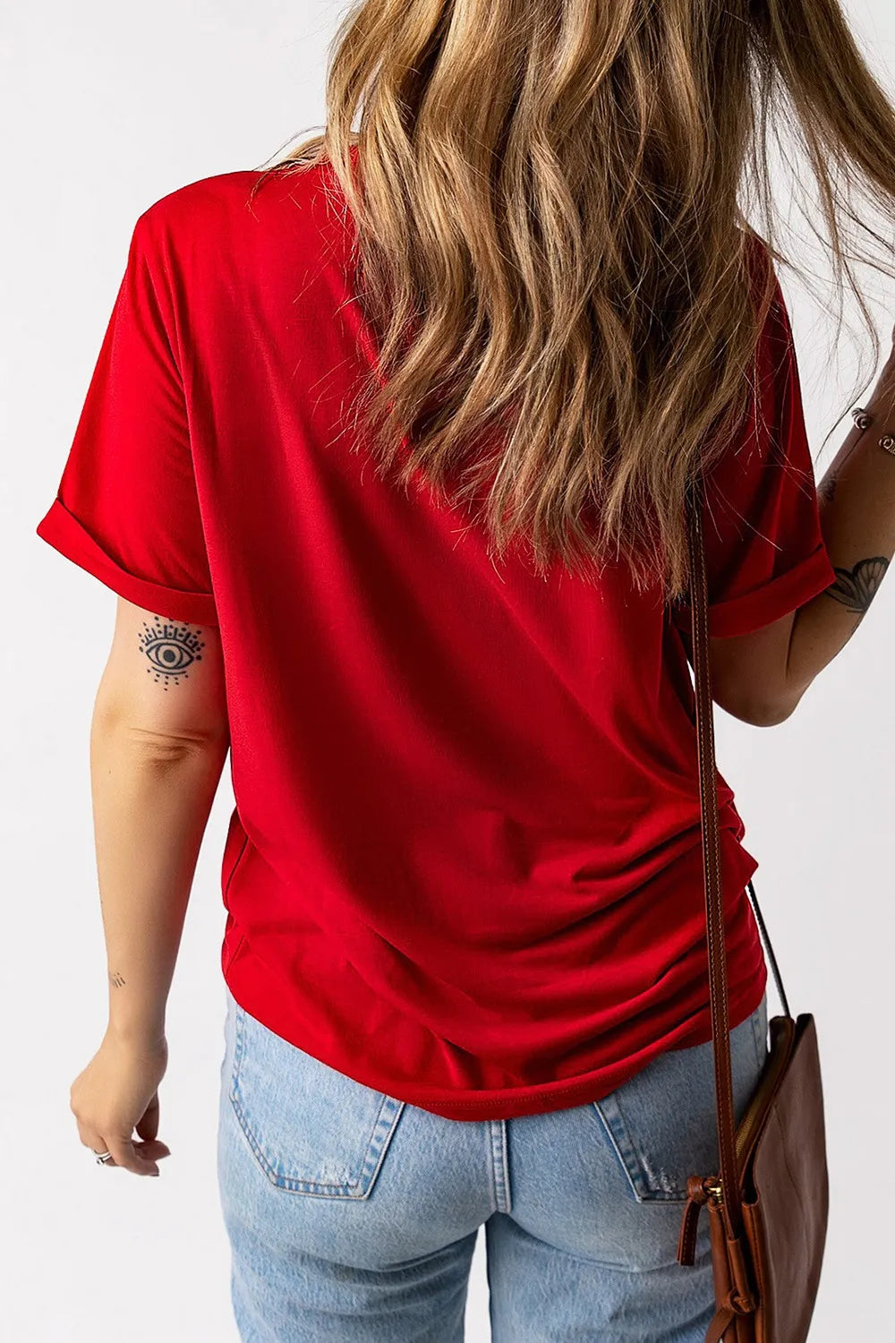 Patriotic Star Round Neck T-Shirt-Nordavory