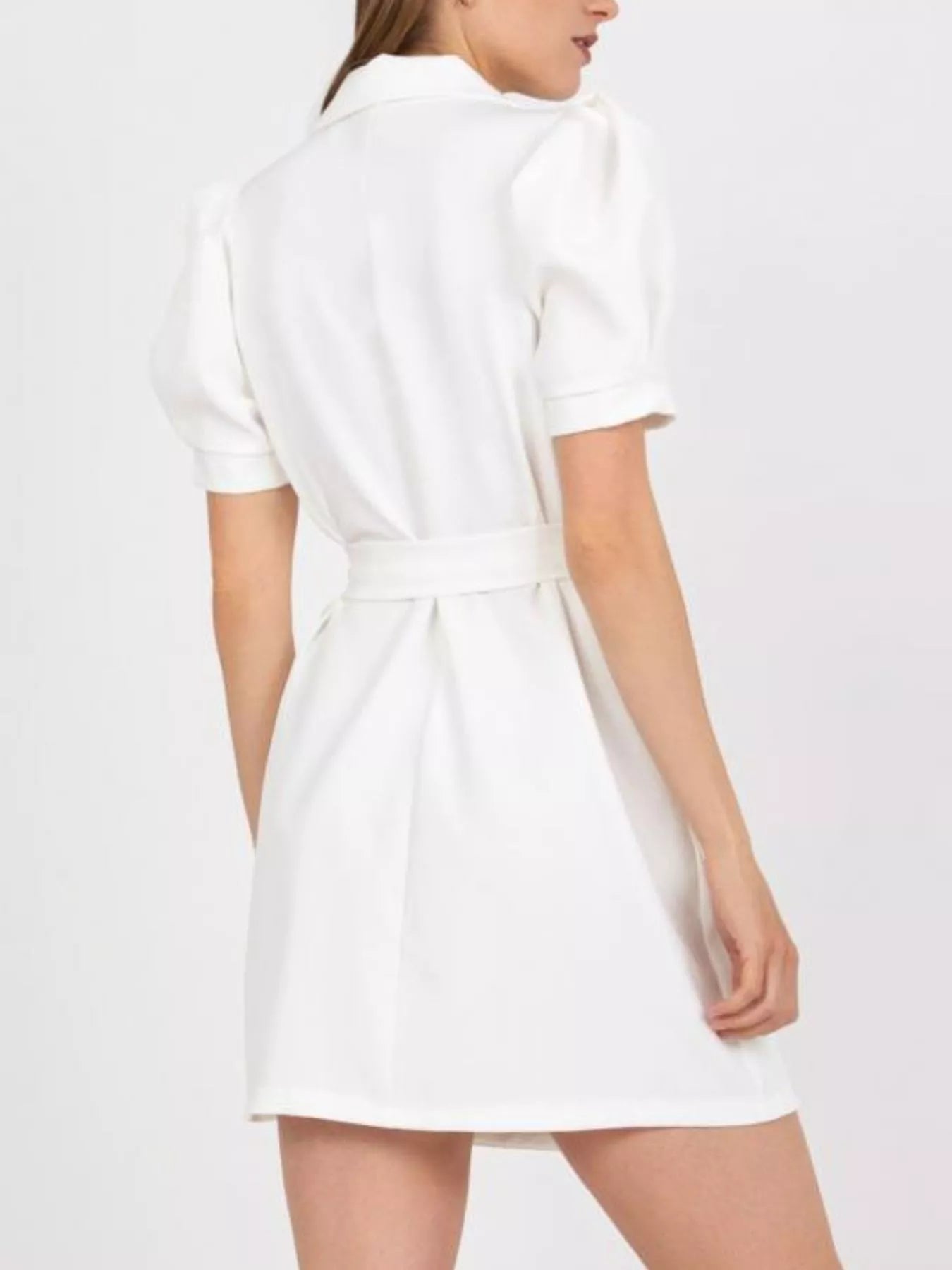 Blazer Style Tie Waist Mini Dress-Nordavory
