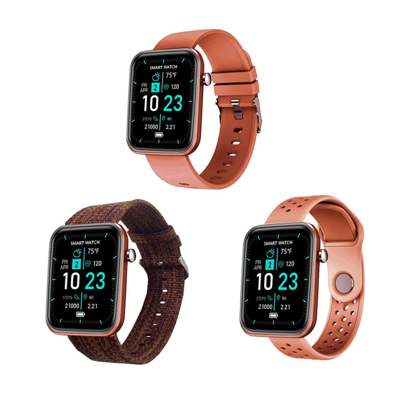 Advanced Smartwatch With Three Bands And Wellness + Activity Tracker - Nordavory