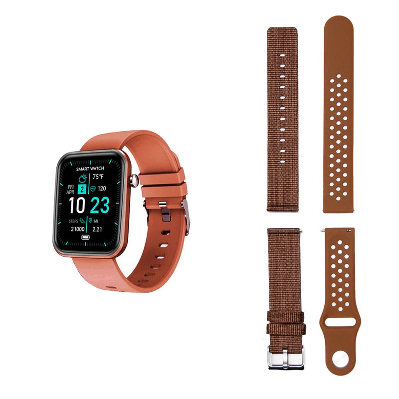 Advanced Smartwatch With Three Bands And Wellness + Activity Tracker - Nordavory