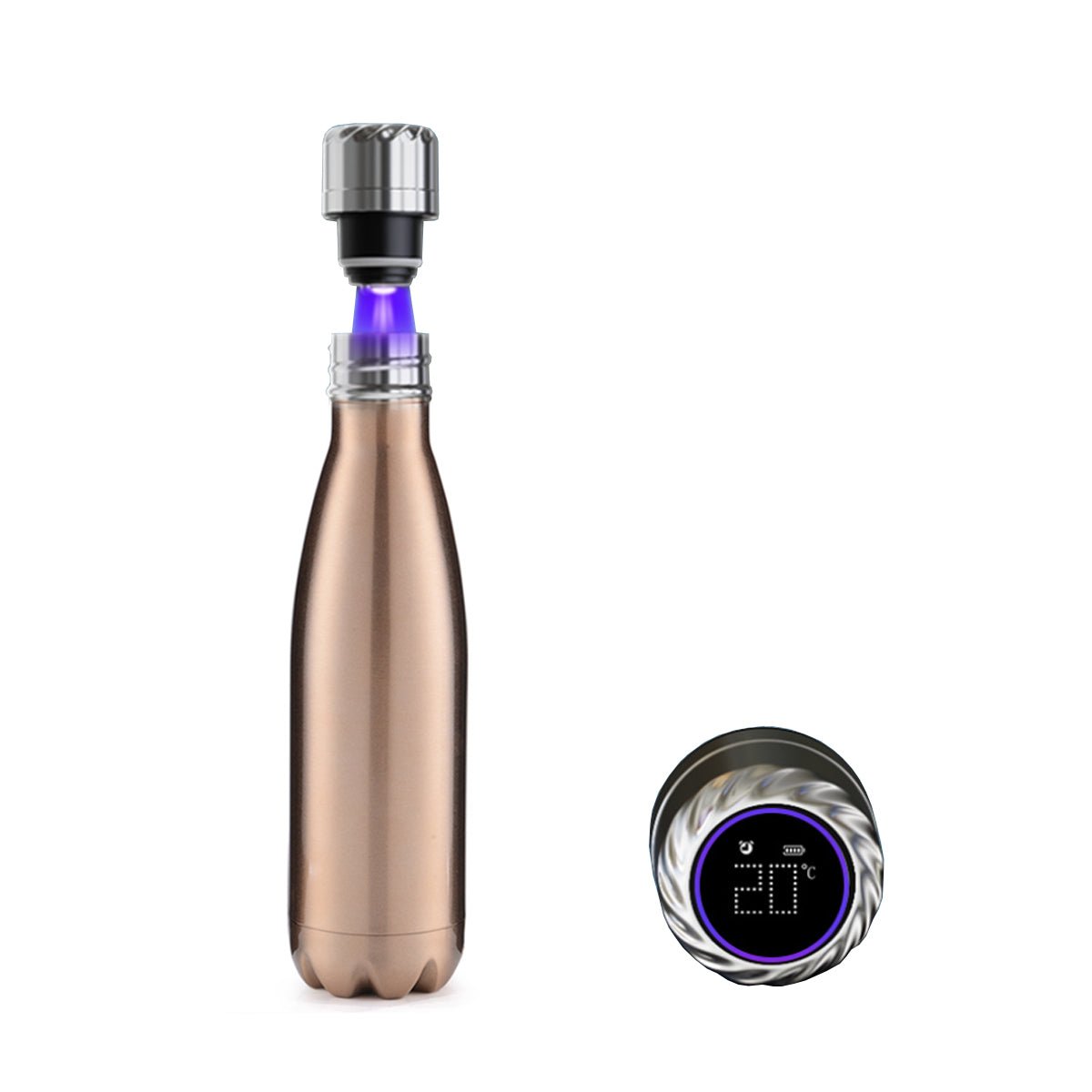 Aquaala UV Water Bottle with Temp Cap - Nordavory