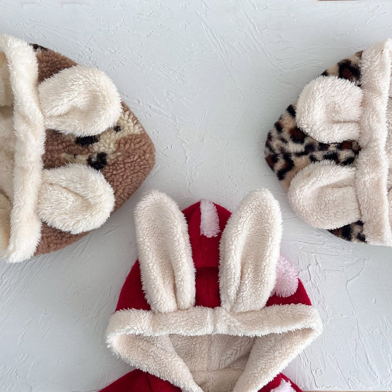 Autumn and Winter Baby Girl Cartoon Pattern Warm Cozy Fleece Cape - Nordavory