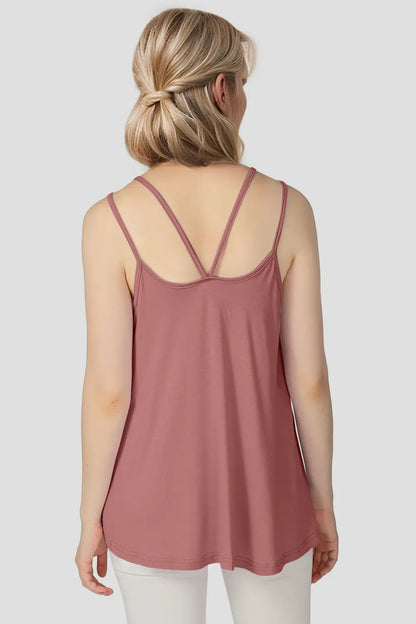 Basic Bae Bamboo Scoop Neck Double Spaghetti Straps Cami-Nordavory