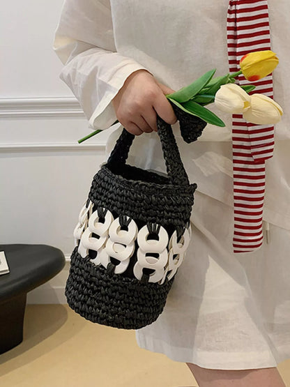Woven Bucket Handbag – image 2
